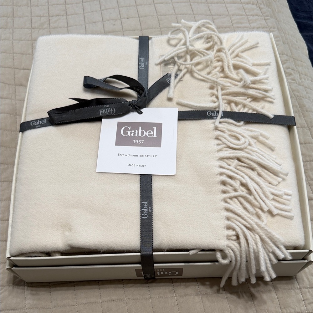Gabel Cream Throw Blanket